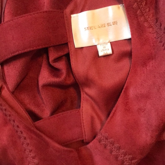 Faux Suede Burnt Orange Dress by Skies Are Blue - Picture 10 of 11